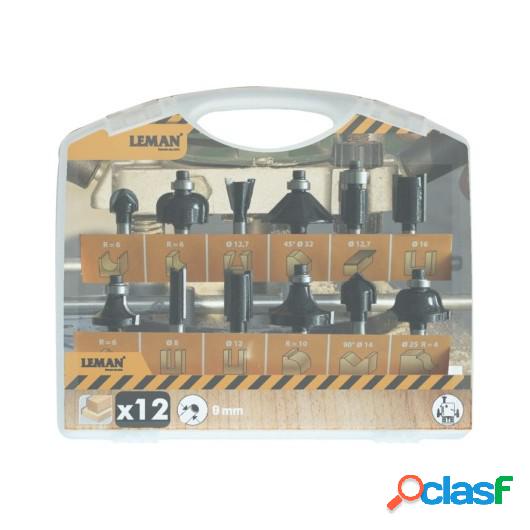Fresa Tornero Madera Pinza 8 Metal Duro Leman 12 Pz