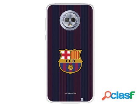 Funda Para Motorola Moto G6 Plus Del Fc Barcelona Rayas