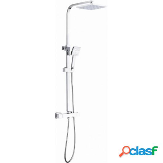 Grifo Ducha Termos 115X35Cm Flexo Barra+D/C Extensible Inox
