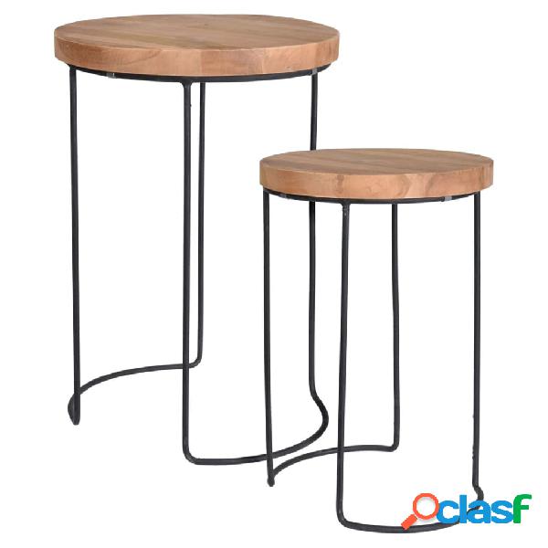 H&S Collection Home&Styling Juego de mesitas auxiliares 2