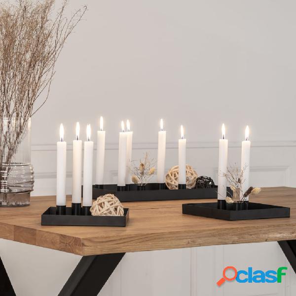 House Nordic Soporte de bandeja Helena con vela de 3 piezas