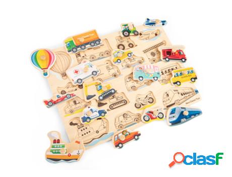 Juego Educativo NEW CLASSIC TOYS (Madera - Beige - 40 x 30 x