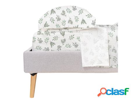 Juego de Sabánas SOKIOS Hojitas (90 x 200 - Algodón -