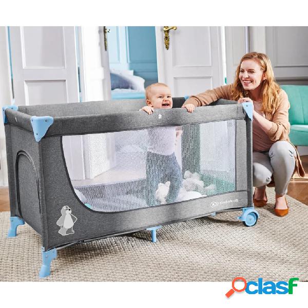 Kinderkraft Cuna de viaje JOY azul y gris