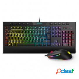 Krom Pack Rgb Teclado Membrana Y Raton Kalyos