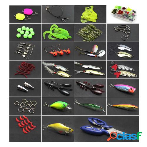 Lixada 101PCS pesca señuelos trastos mezclados dura cebos