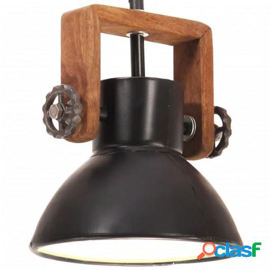 Lámpara colgante industrial redonda 25 W negra 19 cm E27