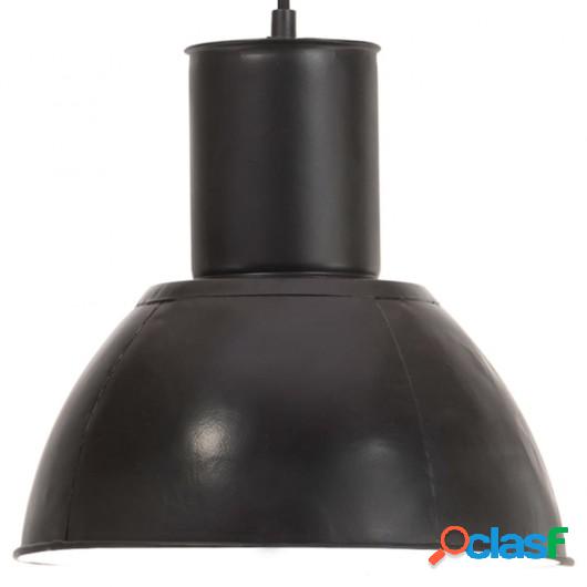 Lámpara colgante redonda negra 25 W 28,5 cm E27