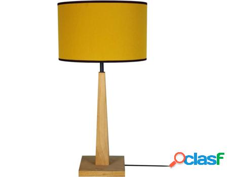 Lámpara de Mesa TOSEL Nidra (Madera - Amarillo - 30 x 30 x