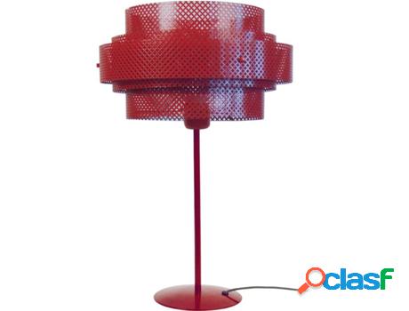 Lámpara de Mesa TOSEL Stockholm (Rojo Cilíndrico Rojo -