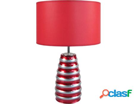 Lámpara de Mesa TOSEL Symphonie (Cilíndrico Rojo, Rojo -