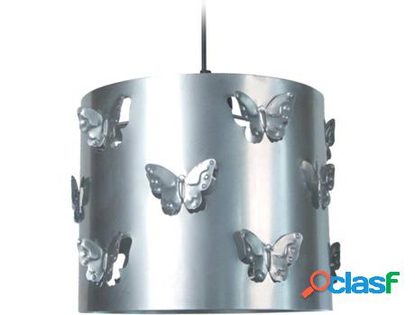 Lámpara de Suspensión TOSEL Papillon 27 cm (Plateado - E27