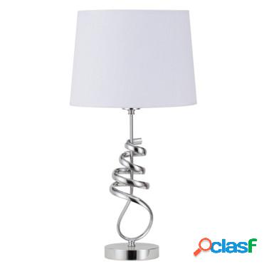 Lámpara de sobremesa espiral plata serie Carlo