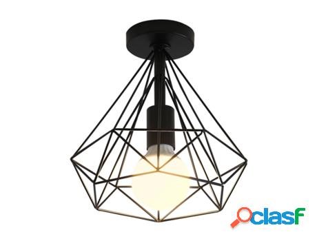 Lámparas de Teto Design de Gaiola Estilo Industrial Vintage