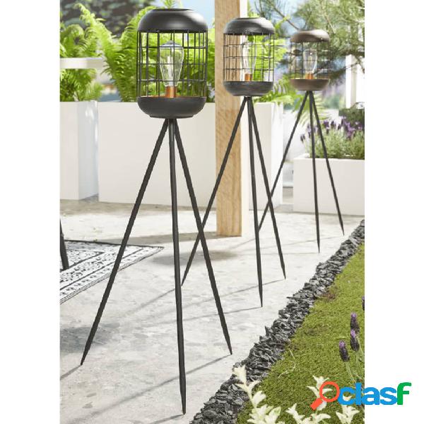 Luxform Lámpara solar LED para jardín Lighthouse cobre y