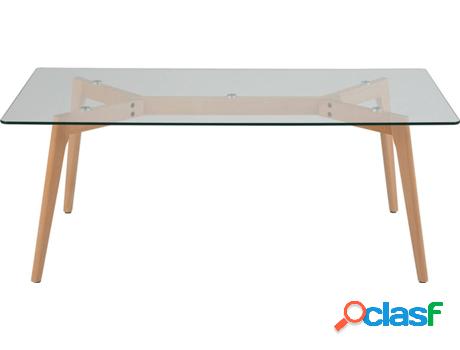 Mesa de Centro BELIANI Hudson (Transparente - Cristal