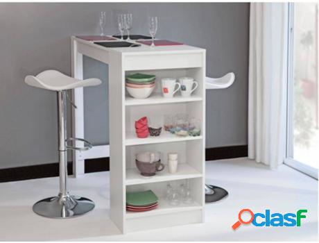 Mueble de Bar TEMAHOME Aravis (Blanco - 102.7x115x50 cm)