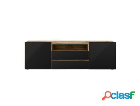 Mueble de TV SELSEY Bros negro (137 x 42.5 x 34.5)