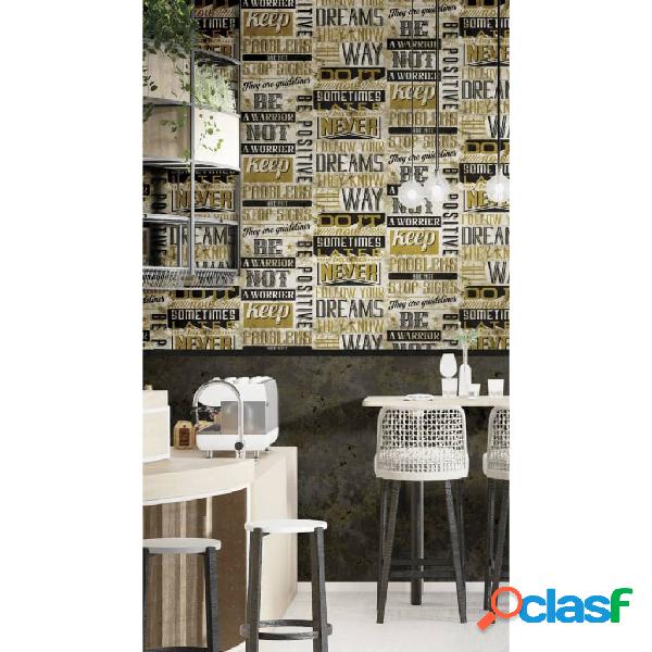 Noordwand Papel pintado Friends&Coffee Marble Concrete negro