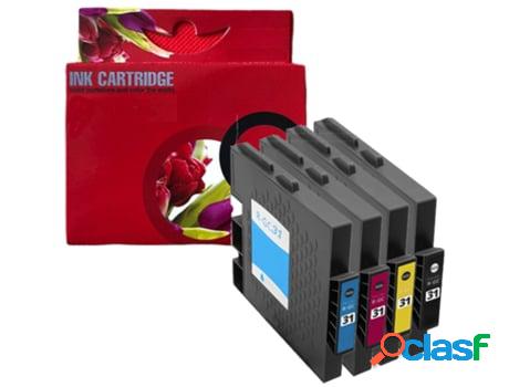 Pack 4 Cartuchos de Tinta GENERICO Gc31(subl) (Multicolor)
