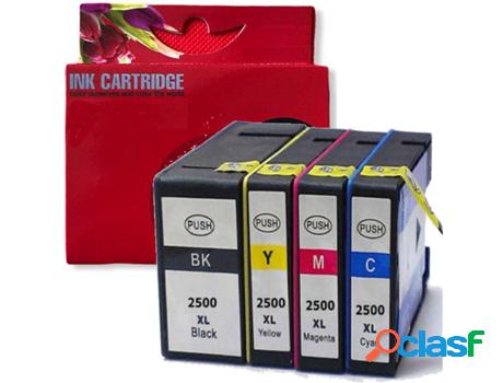 Pack 4 Cartuchos de Tinta GENERICO Pgi2500xl (Multicolor)