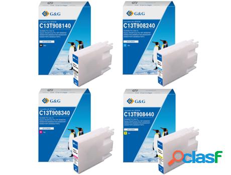 Pack 4 Cartuchos de Tinta G&G T9081(234) (Multicolor)