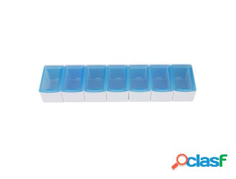 Pastillero MOBICLINIC Semanal de 1 Toma Diaria Blanco y Azul