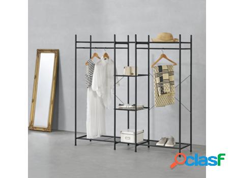 Percha [EN.CASA] Negro (Acero - 150 x 150 x 40 cm)