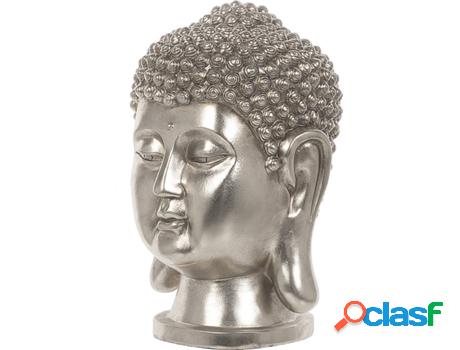 Pieza Decorativa Figura Buddha (Plateado - Poliresina