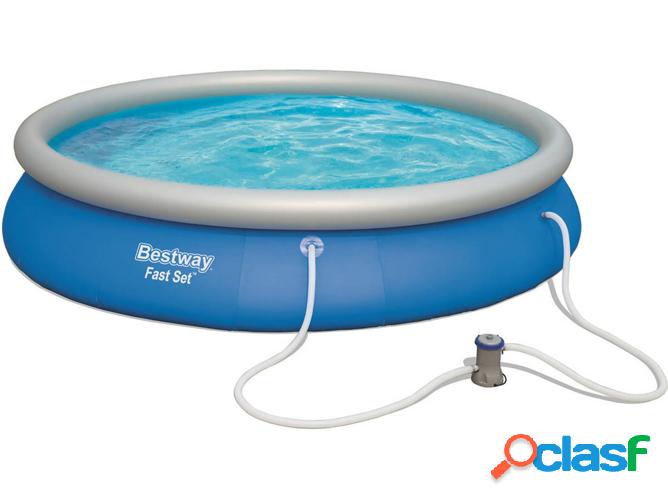 Piscina Hinchable BESTWAY Fast Set Azul (457x84cm)