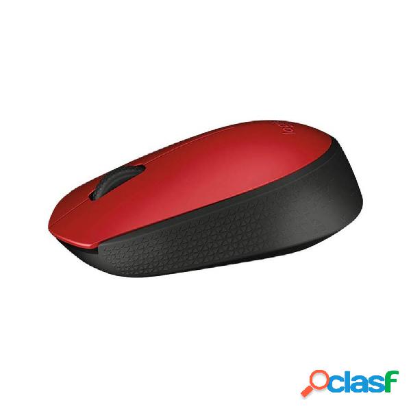Ratón Inalámbrico Logitech M171/ Hasta 1000 DPI/ Rojo