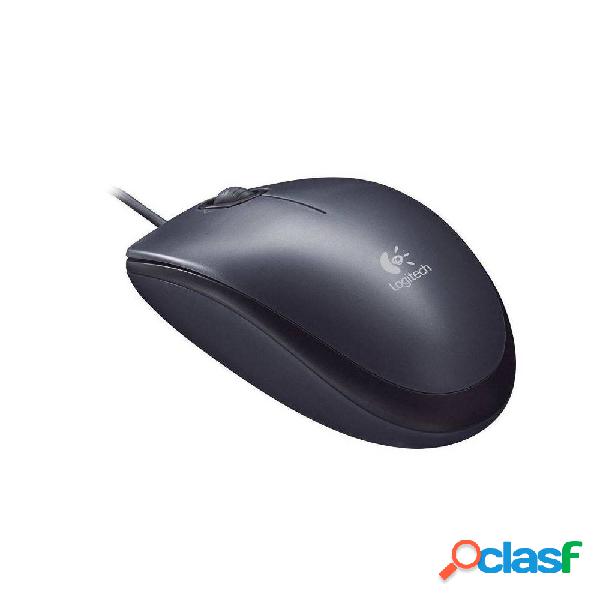 Ratón Logitech M90/ Hasta 1000 DPI/ Gris