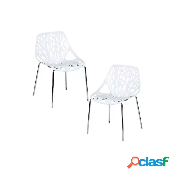RegalosMiguel - Pack 2 Sillas Tide - Blanco