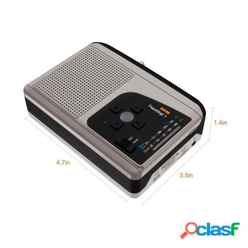 Reproductor de cinta de cassette ezcap234 portátil AM FM