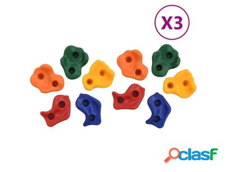 Rocas De Escalada 30 Unidades VIDAXL (Multicolor 10,5 x 9 x