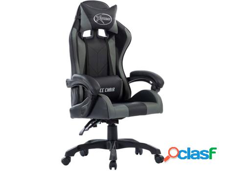 Silla Gaming VIDAXL (Gris - PVC)