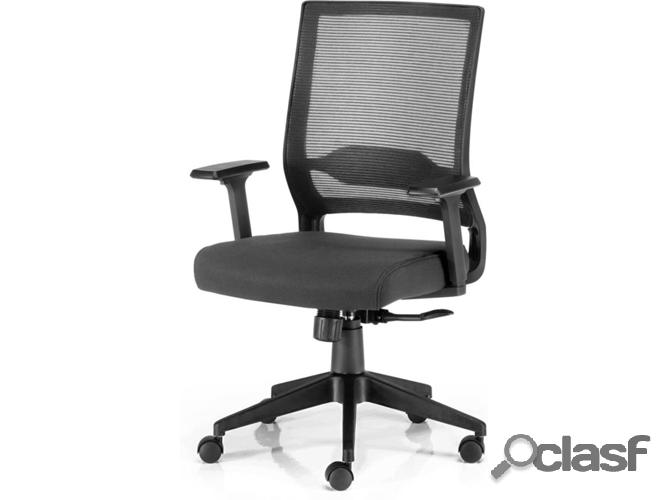 Silla de Escritorio Operativa EUROMOF Sidney Negro (Brazos