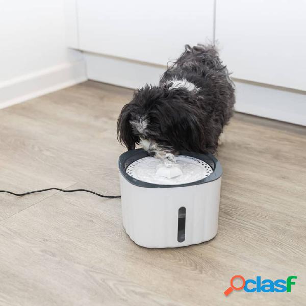 TRIXIE Bebedero para mascotas en forma de flor blanco y gris
