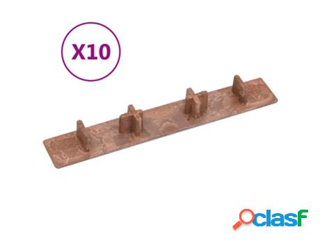 Tapas de Extremo de Plataforma VIDAXL 10 Unidades Plástico