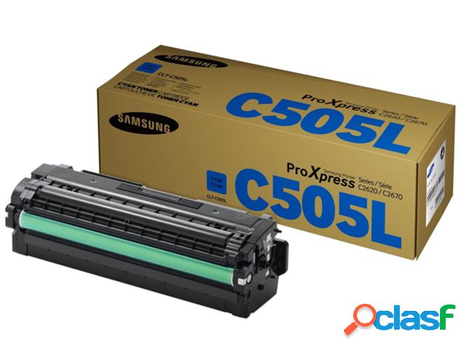 Tóner Original SAMSUNG CLT-C505L Cian Alta Capacidad 3500