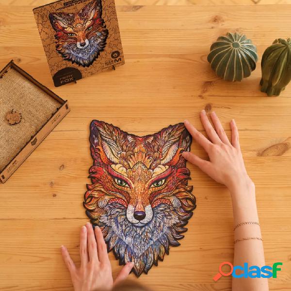 UNIDRAGON Rompecabezas Fiery Fox 700 piezas madera 41x60 cm