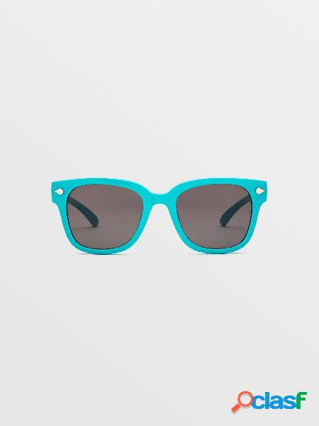 Volcom Gafas de sol Freestyle Gloss Aqua (cristales grises)