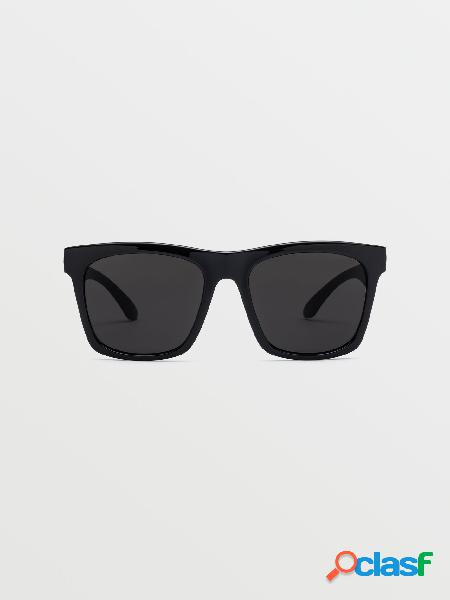 Volcom Gafas de sol Jewel Gloss Black (cristales grises) -