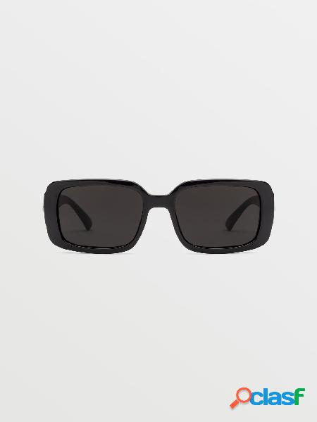 Volcom Gafas de sol True Gloss Black (cristales grises) -