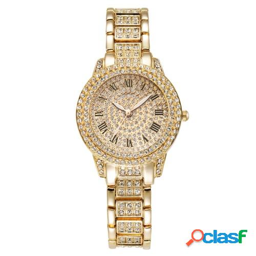 XR72208 Lujoso Bling Reloj de pulsera para mujer decorado
