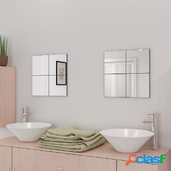 vidaXL Azulejos de espejo sin marco vidrio 20,5 cm 16