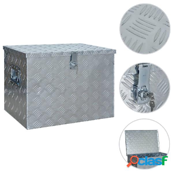 vidaXL Caja de aluminio 610x430x455 mm plateada