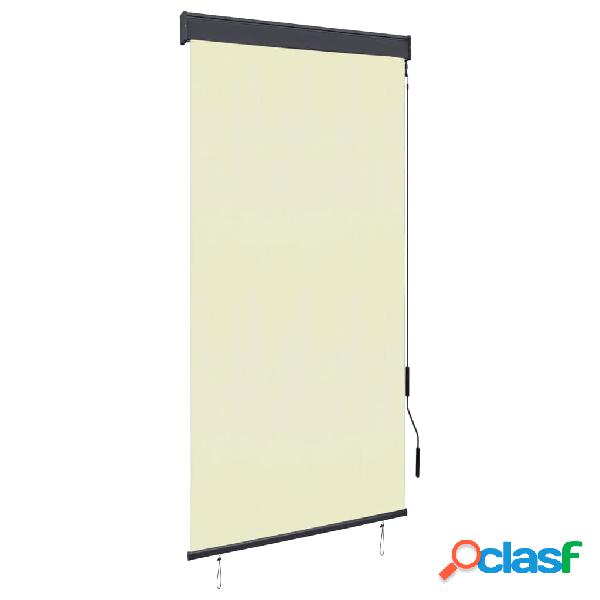 vidaXL Estor enrollable de exterior color crema 80x250 cm