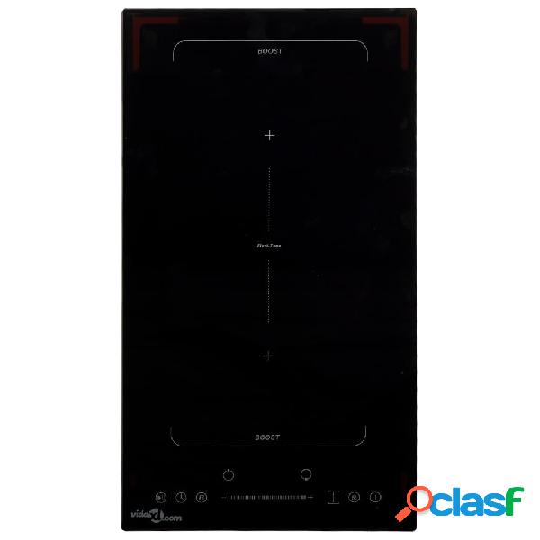 vidaXL Placa de inducción flexizone 2 quemadores control