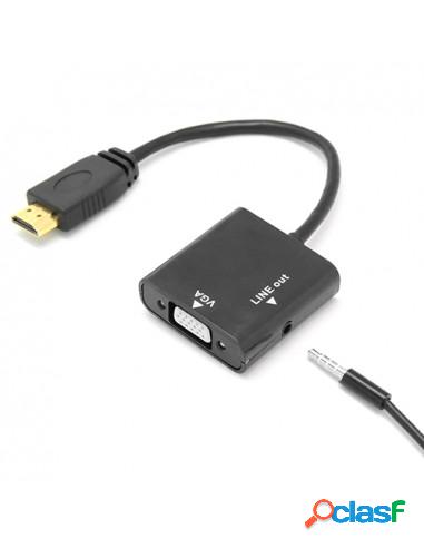 ADAPTADOR KABLEX HDMI MACHO / VGA HEMBRA + JACK HEMBRA